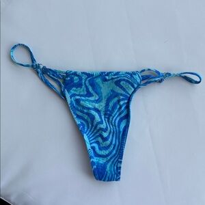 Frankie's Bikinis Blue Swirl Print Bikini Bottom